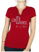 Line dance play - T-shirt femme Col V
