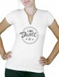 Macaron line dance épuré - T-shirt femme Col V