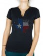 Texas éclaté - T-shirt femme Col V