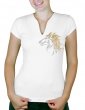 Cheval ébouriffé - T-shirt femme Col V