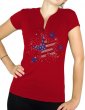 Etoile USA - T-shirt femme Col V