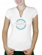 Macaron line dance - T-shirt femme Col V