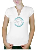 Macaron line dance - T-shirt femme Col V
