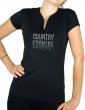 Country miroir - T-shirt femme Col V