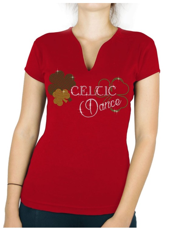 Celtic Dance - T-shirt femme Col V