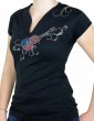 guitare usa arabesque - T-shirt femme Col V