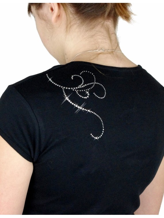 guitare usa arabesque - T-shirt femme Col V