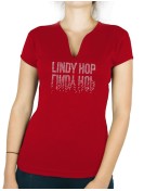 Lindy Hop miroir - T-shirt femme Col V