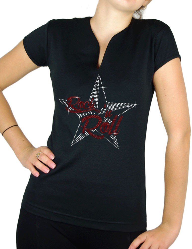 Etoile Nautique Rock'n Roll - T-shirt femme Col V - GRAPHI-TEE