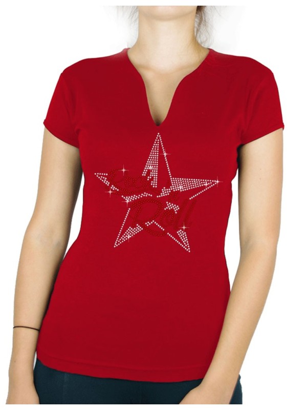 Nautical Star Rock'n Roll - Women's V-neck T-shirtol V