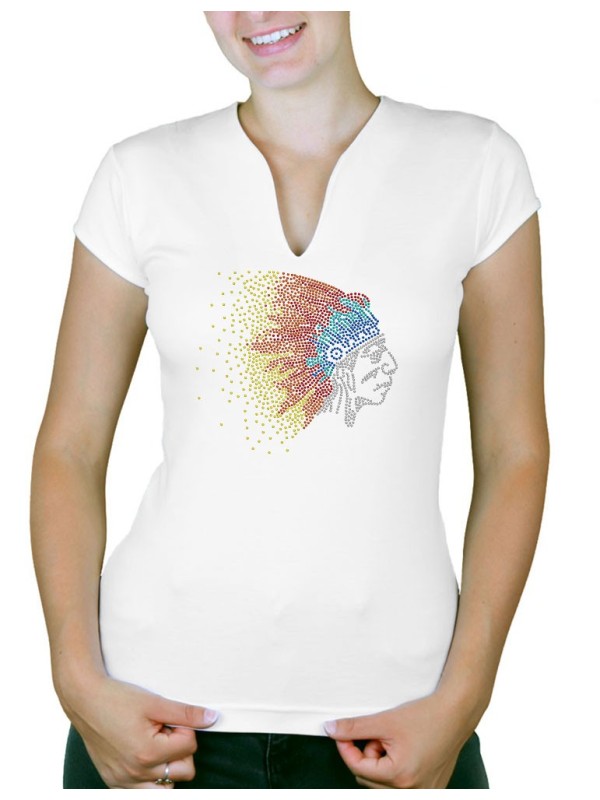 Chef Indien - T-shirt femme Col V