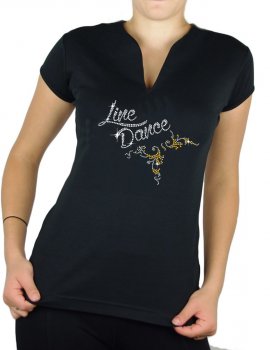 Line Dance Arabesque - T-shirt femme Col V
