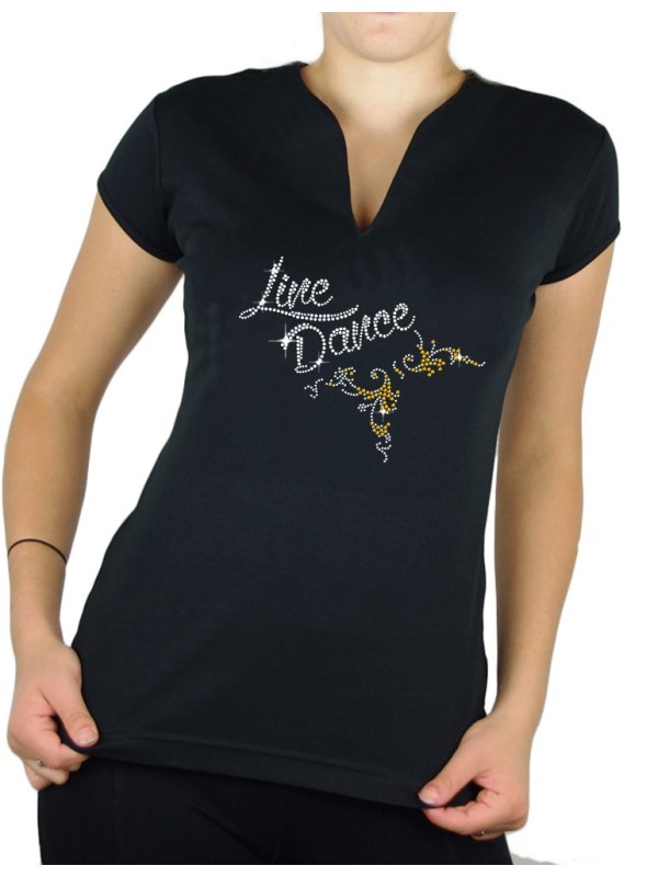 Line Dance Arabesque - T-shirt femme Col V