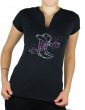 Bottes & arabesques - T-shirt femme Col V