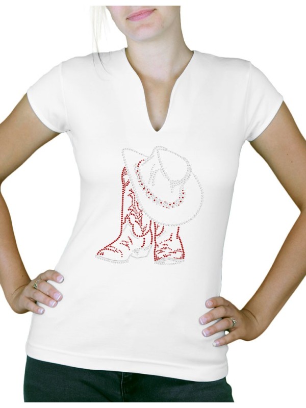 t-shirt strass tiags country