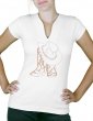 Santiags & Chapeau - T-shirt femme Col V