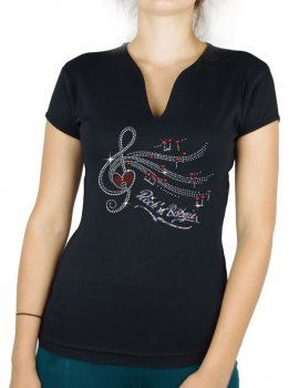 Clé de Sol Rock'n Boogie - T-shirt femme Col V