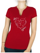 Coeurs Arabesque Line Dance- T-shirt femme Col V