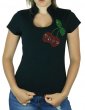 Cerises Tête de mort - T-shirt femme Col Omega