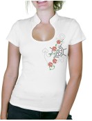 Ancre Marine Rock - T-shirt femme Col Omega