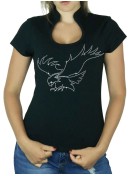 Aigle en Chasse - T-shirt femme Col Omega
