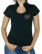 Petit Coeur USA - T-shirt femme Col Omega