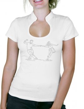 Danseurs Lindy Hop - T-shirt femme Col Omega