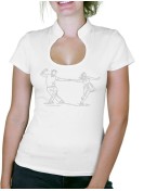Danseurs Lindy Hop - T-shirt femme Col Omega