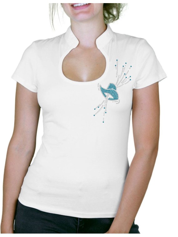 Chapeau Festif - T-shirt femme Col Omega