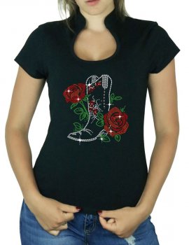 Botte & Roses - T-shirt femme Col Omega