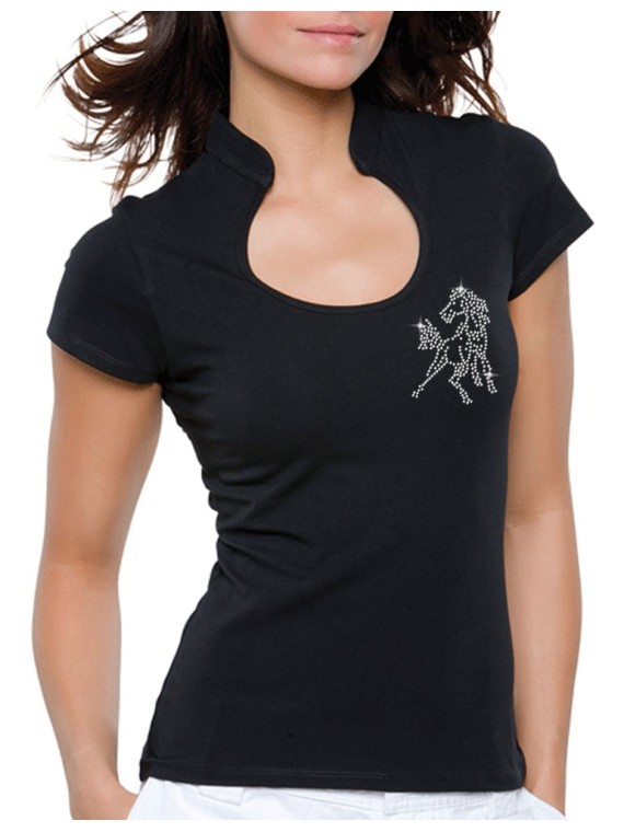 Petit Cheval - T-shirt femme Col Omega