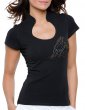 Cheval au Galop - T-shirt femme Col Omega