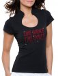 Line Dance Miroir - T-shirt femme Col Omega