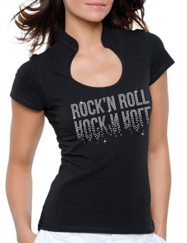 Rock'n Roll Miroir - T-shirt femme Col Omega