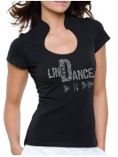 Line Dance Play - T-shirt femme Col Omega