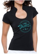Macaron Line Dance - T-shirt femme Col Omega