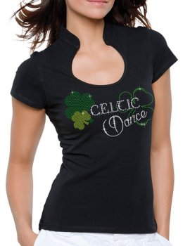 Celtic Dance - T-shirt femme Col Omega