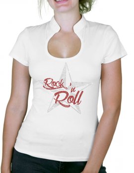 Etoile Nautique Rock'n Roll - T-shirt femme Col Omega