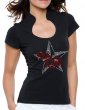 Etoile Nautique Rock'n Roll - T-shirt femme Col Omega