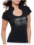Lindy Hop Miroir - T-shirt femme Col Omega