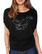 Aigle en Chasse - T-shirt femme Manches Chauve Souris