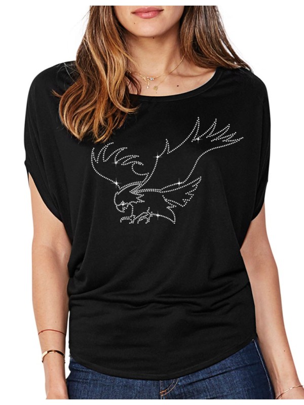 Aigle en Chasse - T-shirt femme Manches Chauve Souris