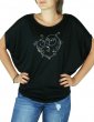 Coeur Arabesques - T-shirt femme Manches Chauve Souris