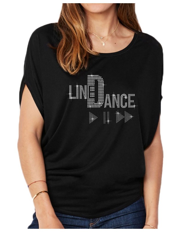 Line Dance Play - T-shirt femme Manches Chauve Souris