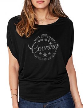 Country Macaron - Women's T-shirt Bat Sleeves