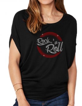 Macaron Rock'n Roll - T-shirt femme Manches Chauve Souris