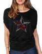 Etoile Nautique Rock'n Roll - T-shirt femme Manches Chauve Souris