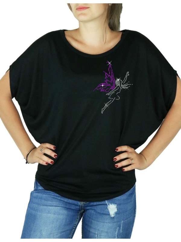 Envol De Fée - T-shirt femme Manches Chauve Souris