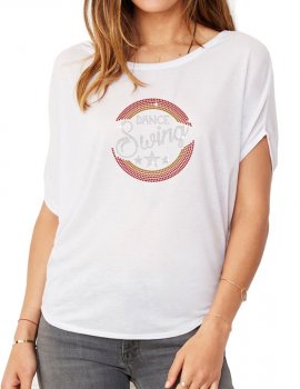 Macaron Dance Swing - T-shirt femme Manches Chauve Souris