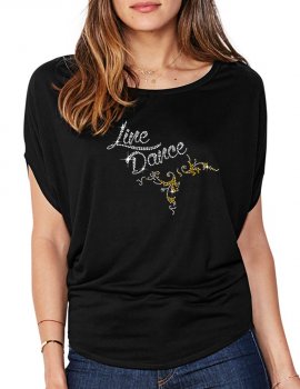 Line Dance Arabesque - T-shirt femme Manches Chauve Souris
